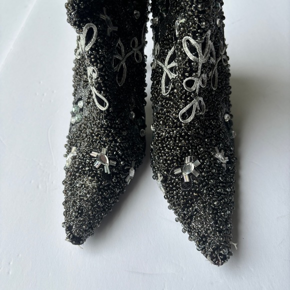 Colin Stuart Embellished Beaded Heeled Boots - Picture 9 of 17